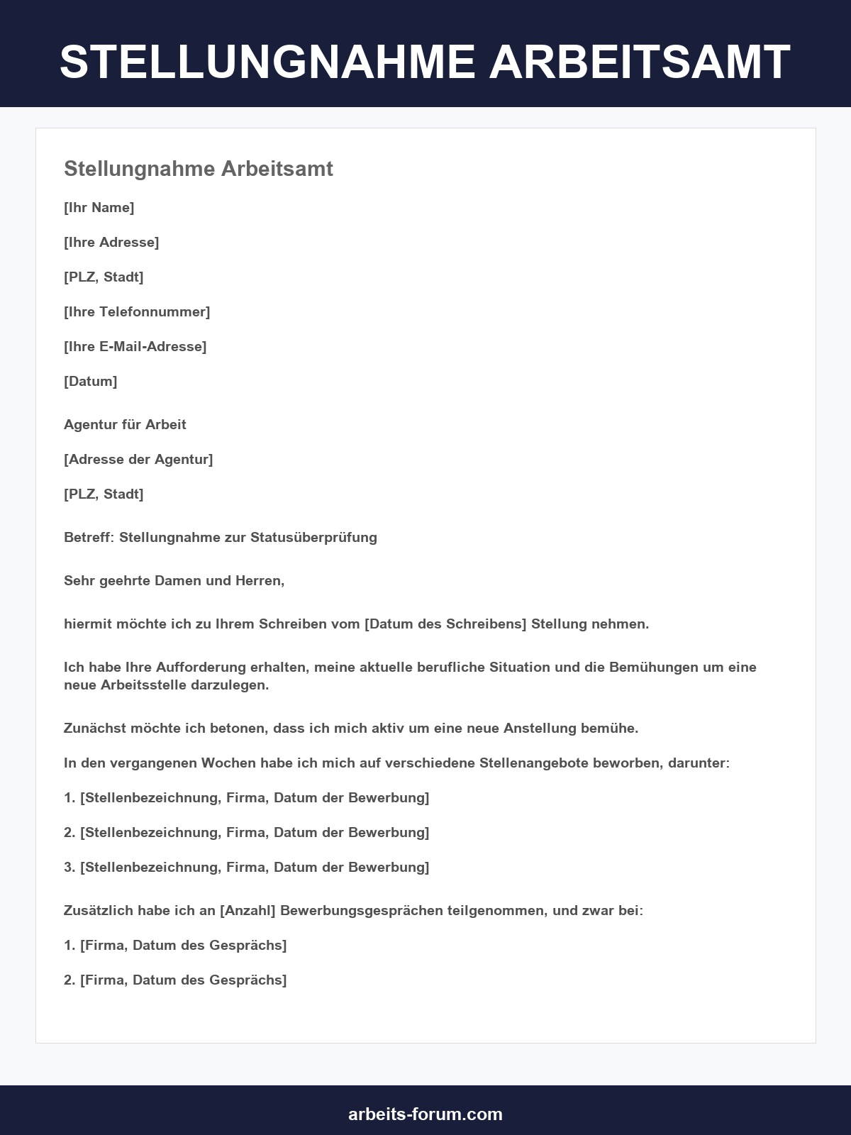 vordruck ärztliche stellungnahme agentur für arbeit